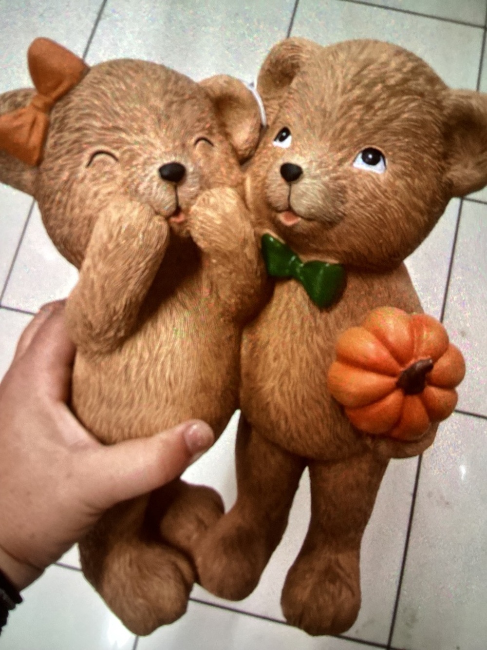 New Autumn Teddy Bears with Pumpkin Decor - giggling bear